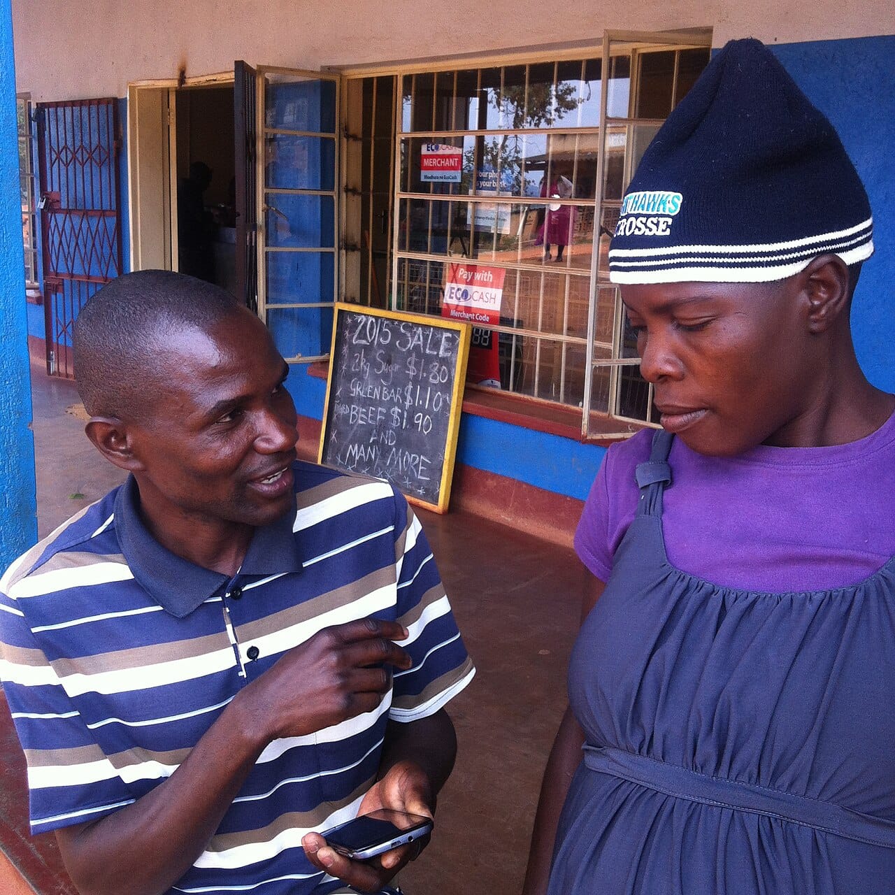 A census enumerator at work. Door-to-door enumeration remains necessary for households that do not respond, and it is the most expensive part of the operation.