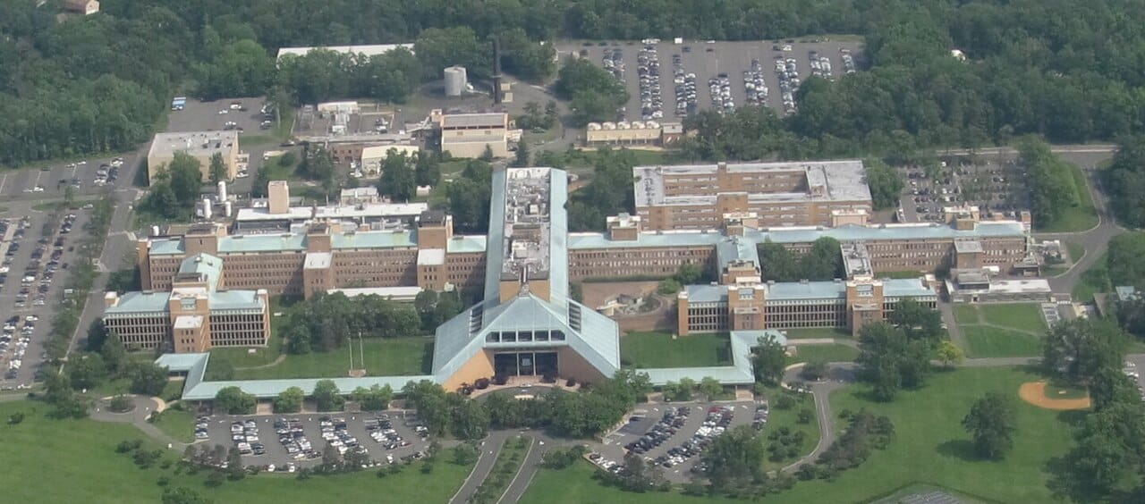 Bell Laboratories, where the transistor was developed. The 1947 point-contact device was replaced within two years by Shockley's junction transistor, which was manufacturable.