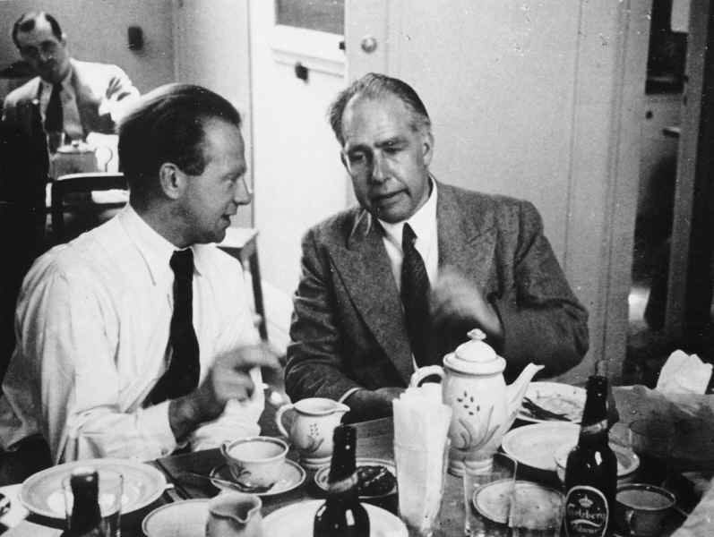 Heisenberg with Bohr. Their argument over how to interpret the relation shaped the account of quantum mechanics that became standard.