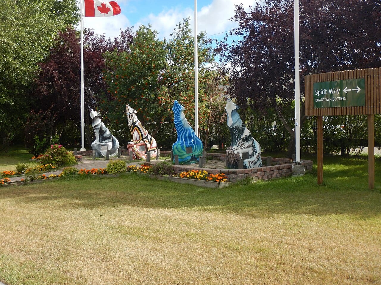 The Spirit Way route. It runs between the city centre and Miles Hart Bridge, taking in murals, monuments and viewpoints.