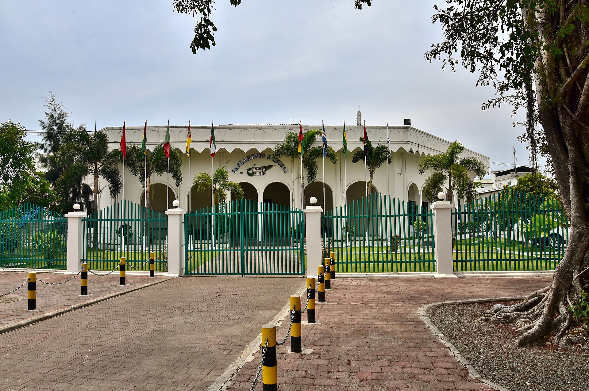 The National Parliament building in the capital, Dili. Timor-Leste's hard-won democratic institutions have endured through instability since independence in 2002.