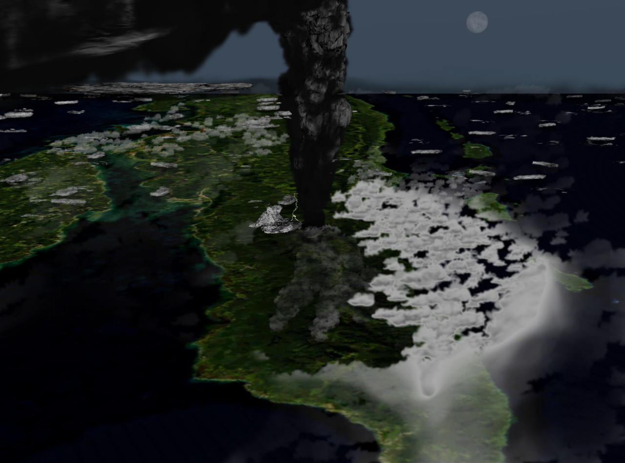 The distribution of Toba ash. The eruption deposited a layer traceable across South Asia and into the Indian Ocean, which is what allows it to be dated and correlated so precisely.