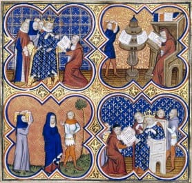Charles V commissioning translations of Aristotle. Rulers and institutions funded translation deliberately, because a text unavailable in a language is unavailable to its scholars.