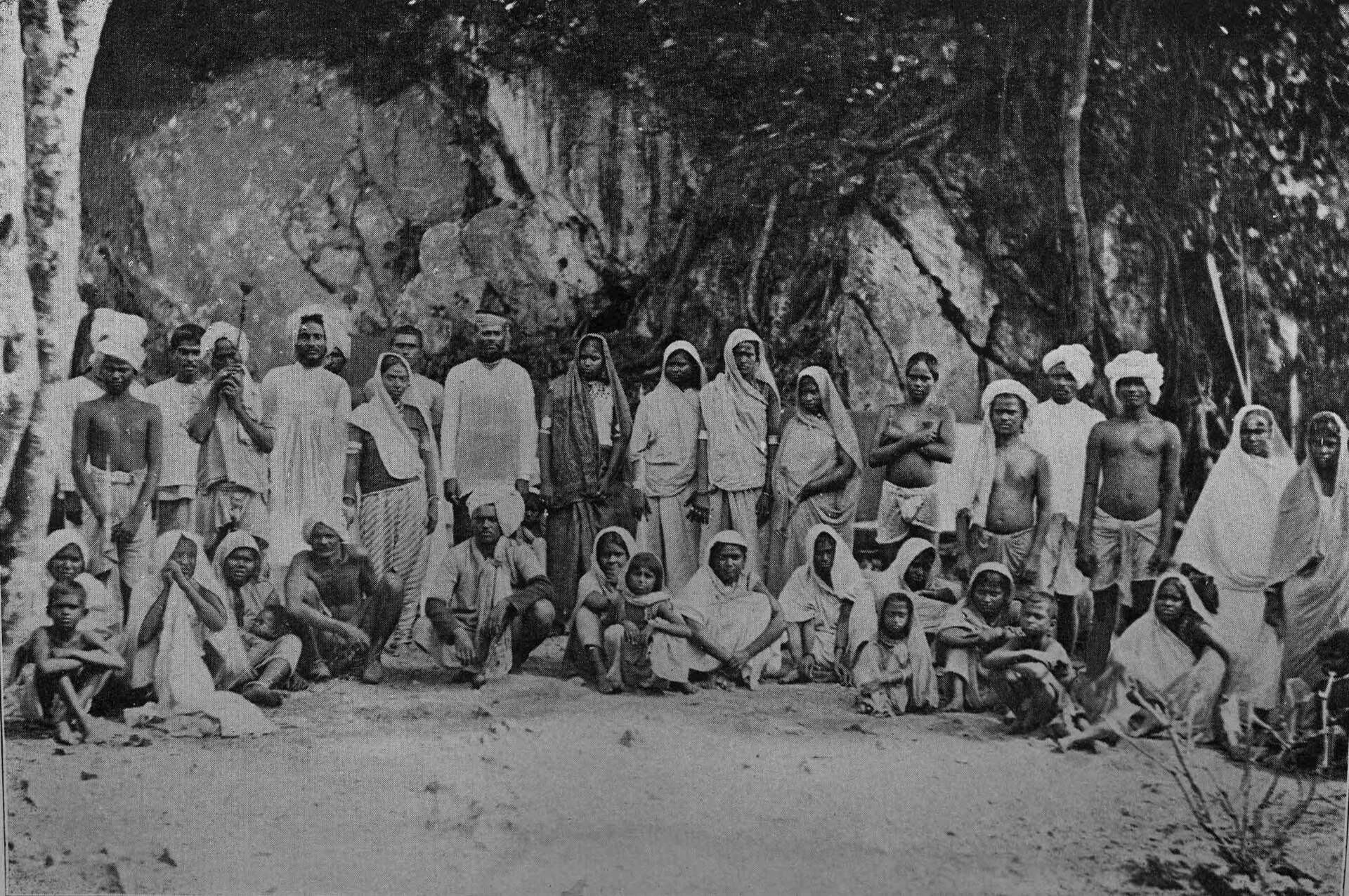 Newly arrived indentured labourers from India, whose descendants became one of the country's two largest communities. Credit: Unknown authorUnknown author (Public domain).