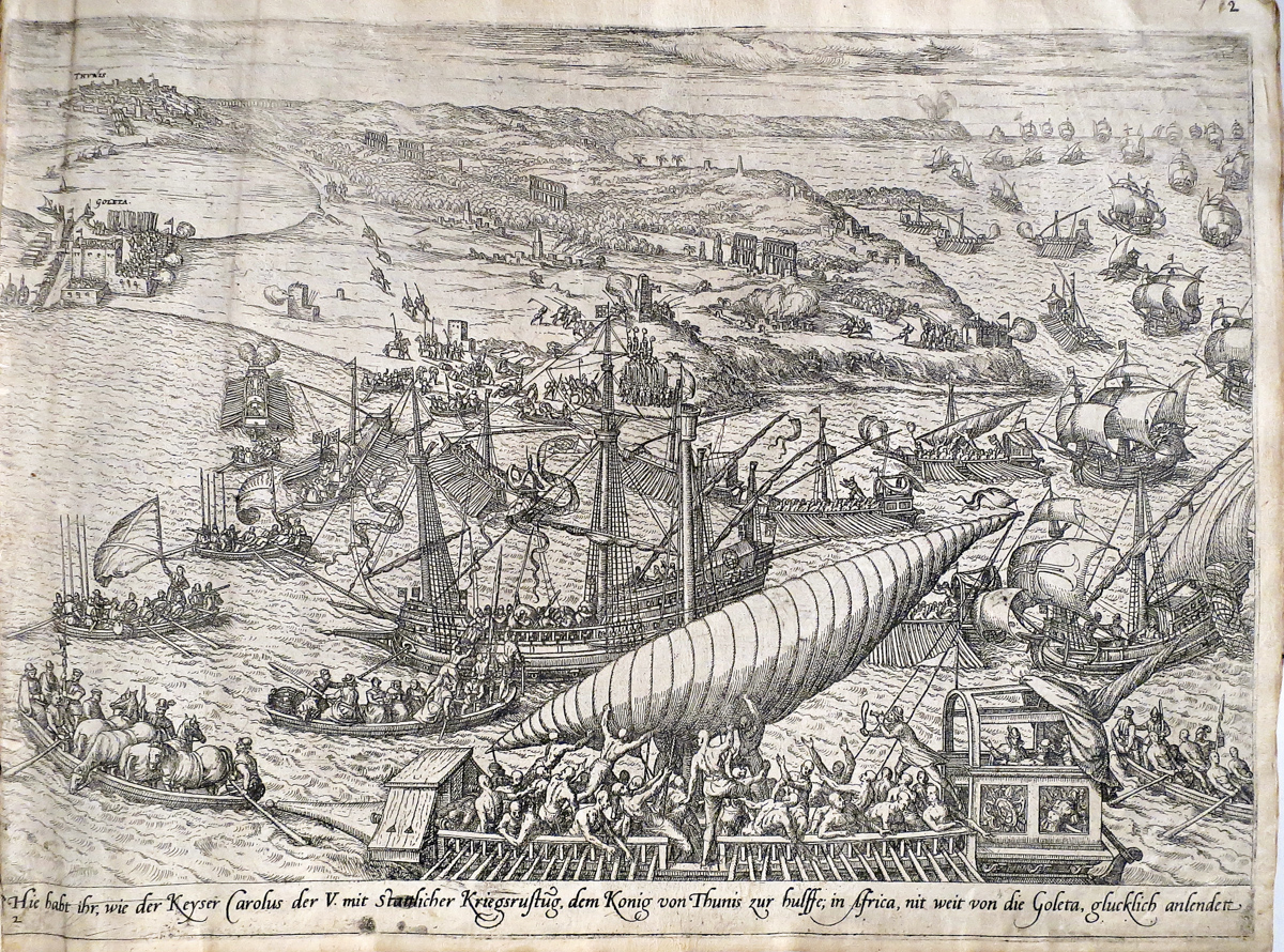 A sixteenth-century print of the battle for Tunis. The city sat on the fault line between Ottoman and Habsburg power, and control of it changed hands repeatedly during the long struggle for mastery of the Mediterranean.