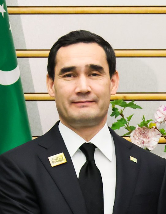 Serdar Berdimuhamedow, who became president of Turkmenistan in 2022, meeting foreign leaders abroad. He succeeded his father in a rare hereditary handover of power in one of the world's most closed states.