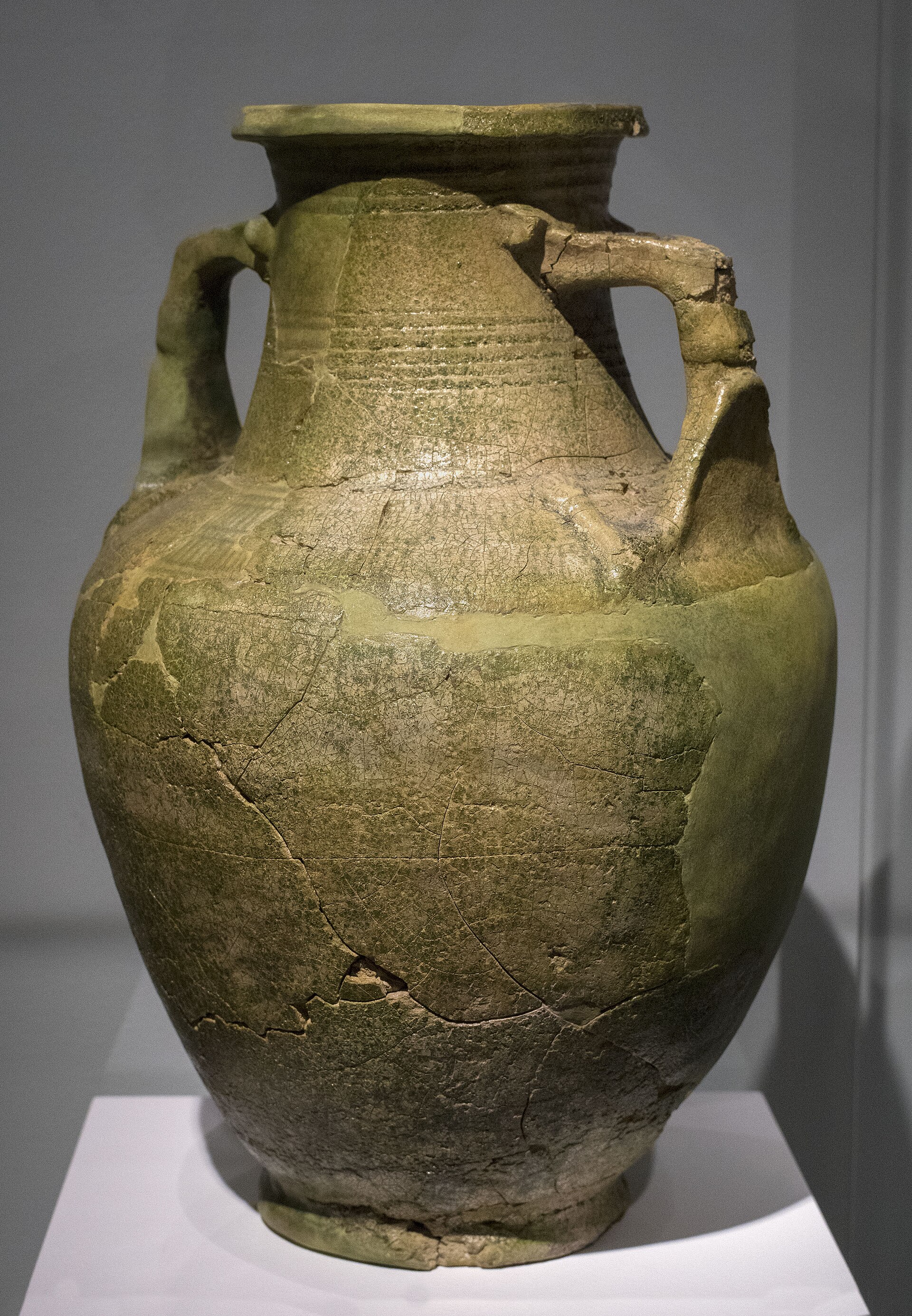A pottery jar from around the second century BC, found at the archaeological site of Mleiha. Such finds show that the land of the Emirates was part of the trading networks of the ancient Gulf long before the age of oil.