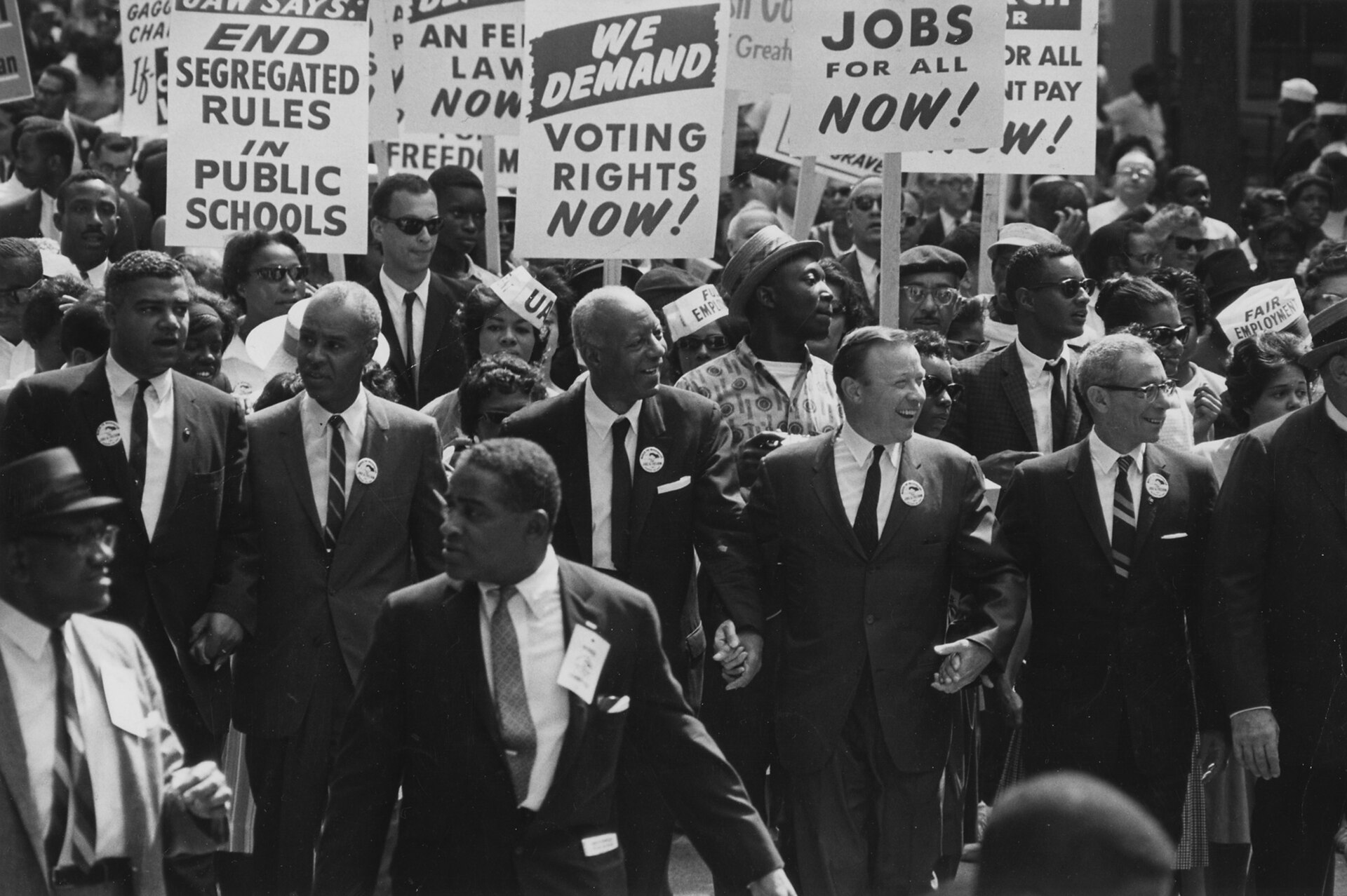 The 1963 March on Washington, a landmark of the American civil rights movement. Credit: Rowland Scherman (Public domain).