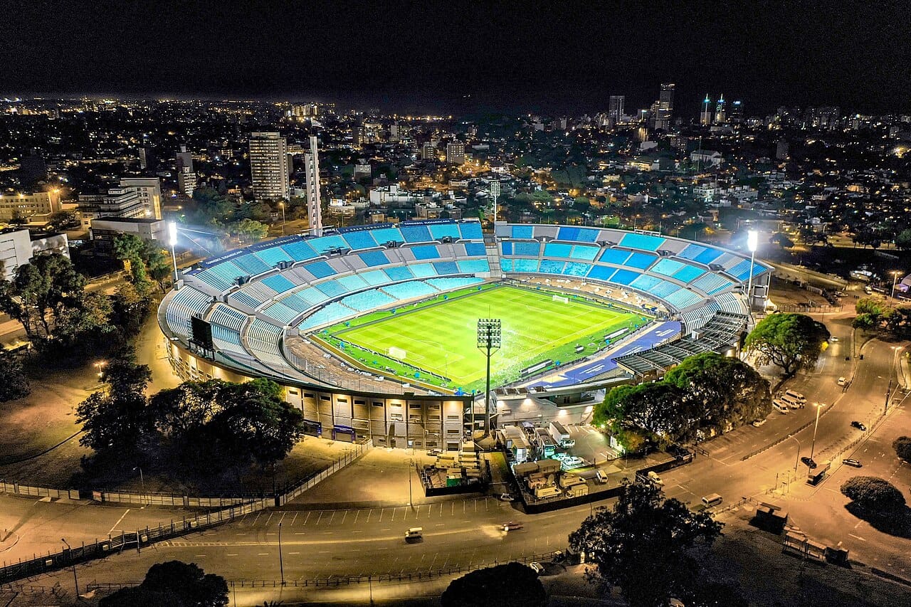 The Estadio Centenario in Montevideo, built for the first World Cup in 1930, which Uruguay hosted and won. With two Olympic titles and a second World Cup in 1950, the country of a few million holds a football record no comparably small nation has matched.
