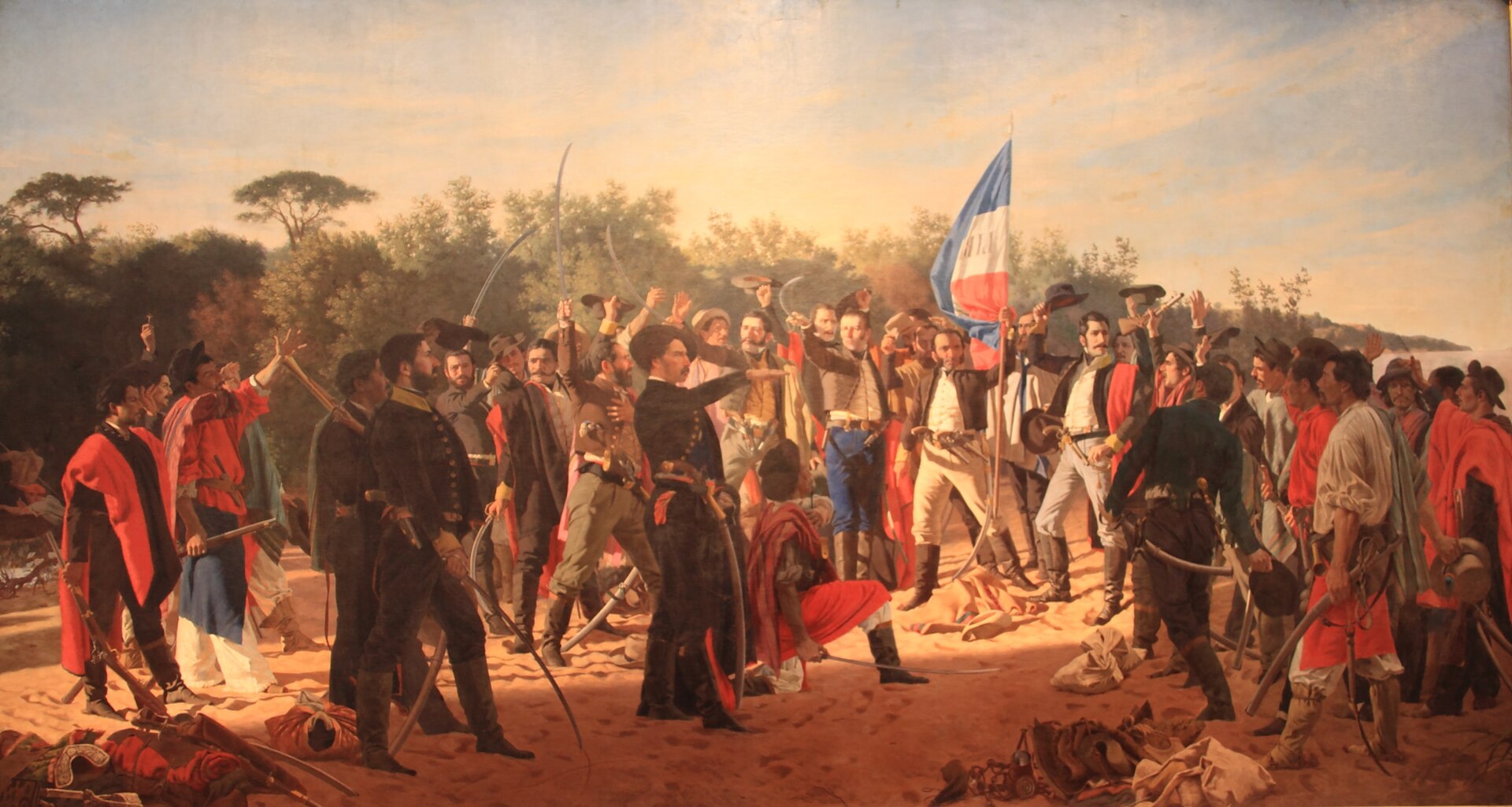 The oath of the Thirty-Three Orientals in 1825, a founding moment in Uruguay's struggle for independence. Credit: Juan Manuel Blanes (Public domain).