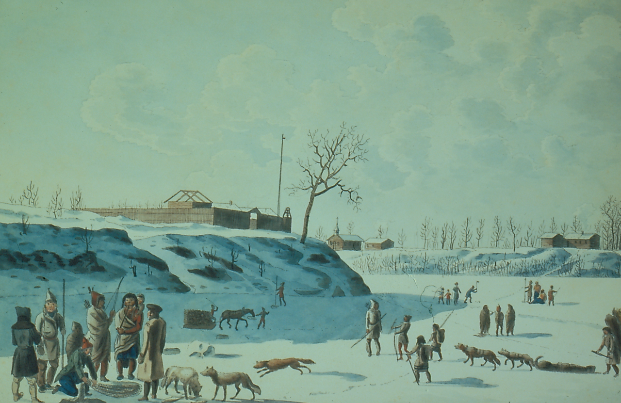 Peter Rindisbacher's watercolour of fishing on the Red River, painted in the 1820s by a Swiss settler who arrived as a teenager. His paintings are among the earliest visual records of the Red River Colony and of the Indigenous and Metis people who lived there.