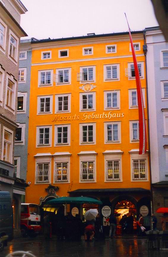 Mozart's birthplace in Salzburg, where his prodigious talent first appeared.