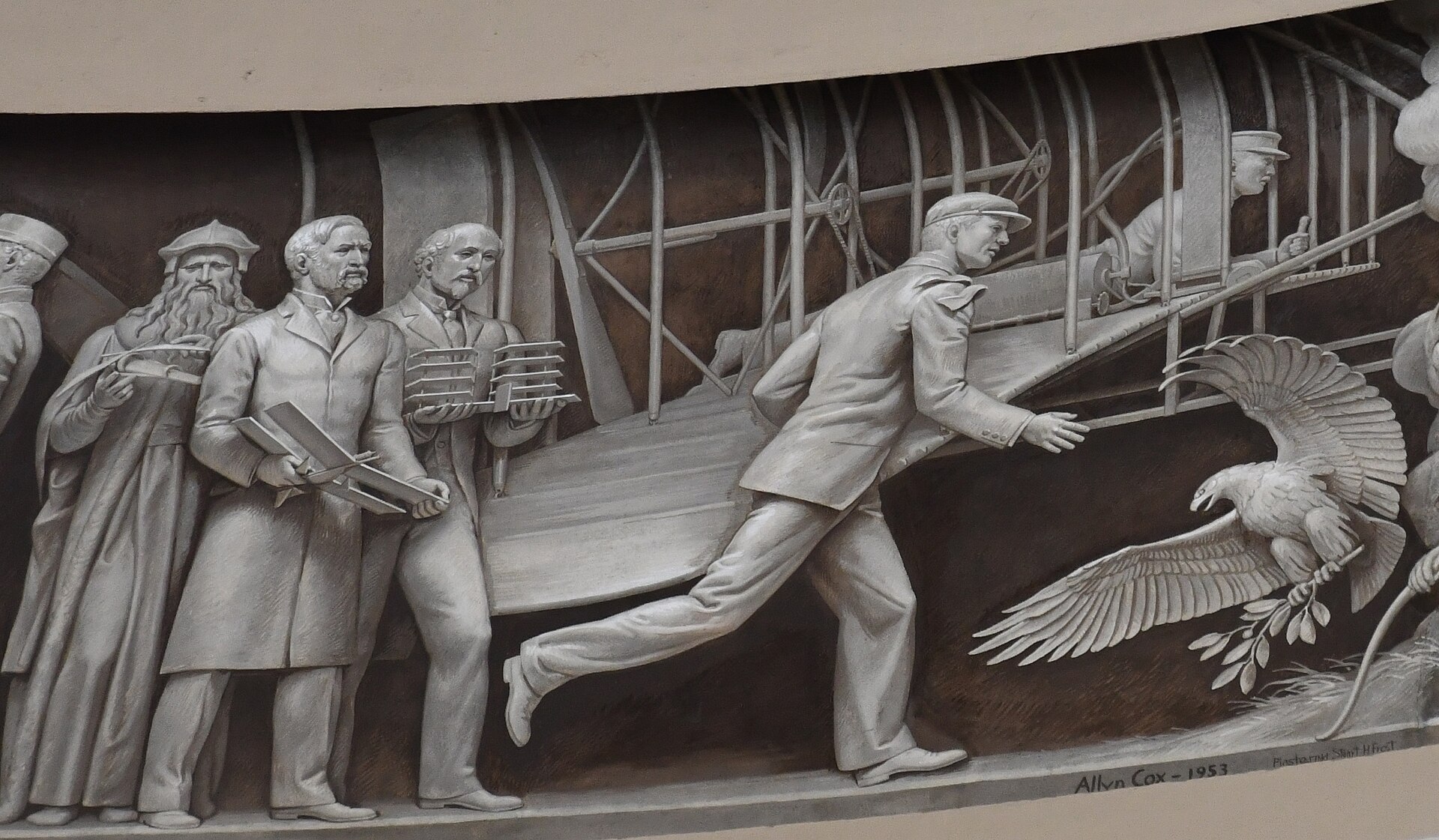 The Wright Flyer preserved in honour today, a monument to the dawn of aviation.