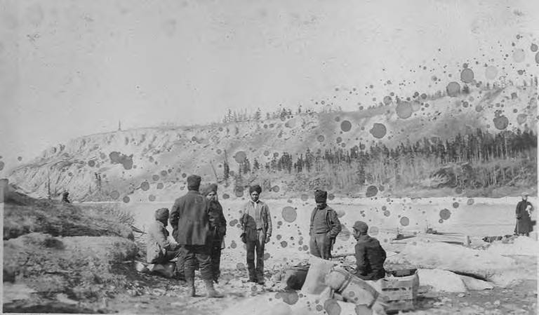 Sikh men in Whitehorse in 1906. The Klondike Gold Rush and the settlement that followed drew people to the Yukon from around the world, including small early communities of South Asian immigrants.